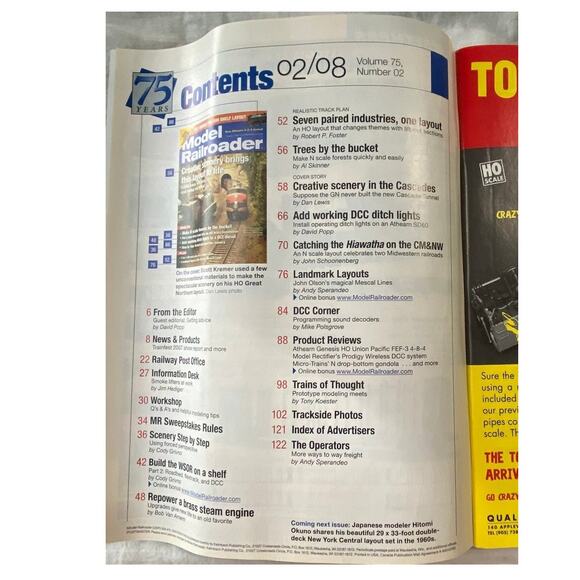 Lot 4 Model Railroader January to April 2008 Magazine Train Collect Layout Scale - Picture 6 of 11